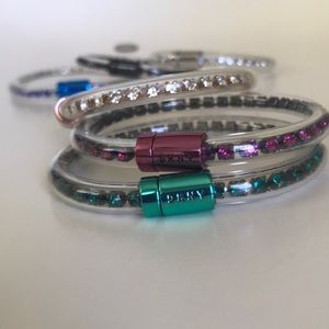 DKNY lucite crystal bracelets.